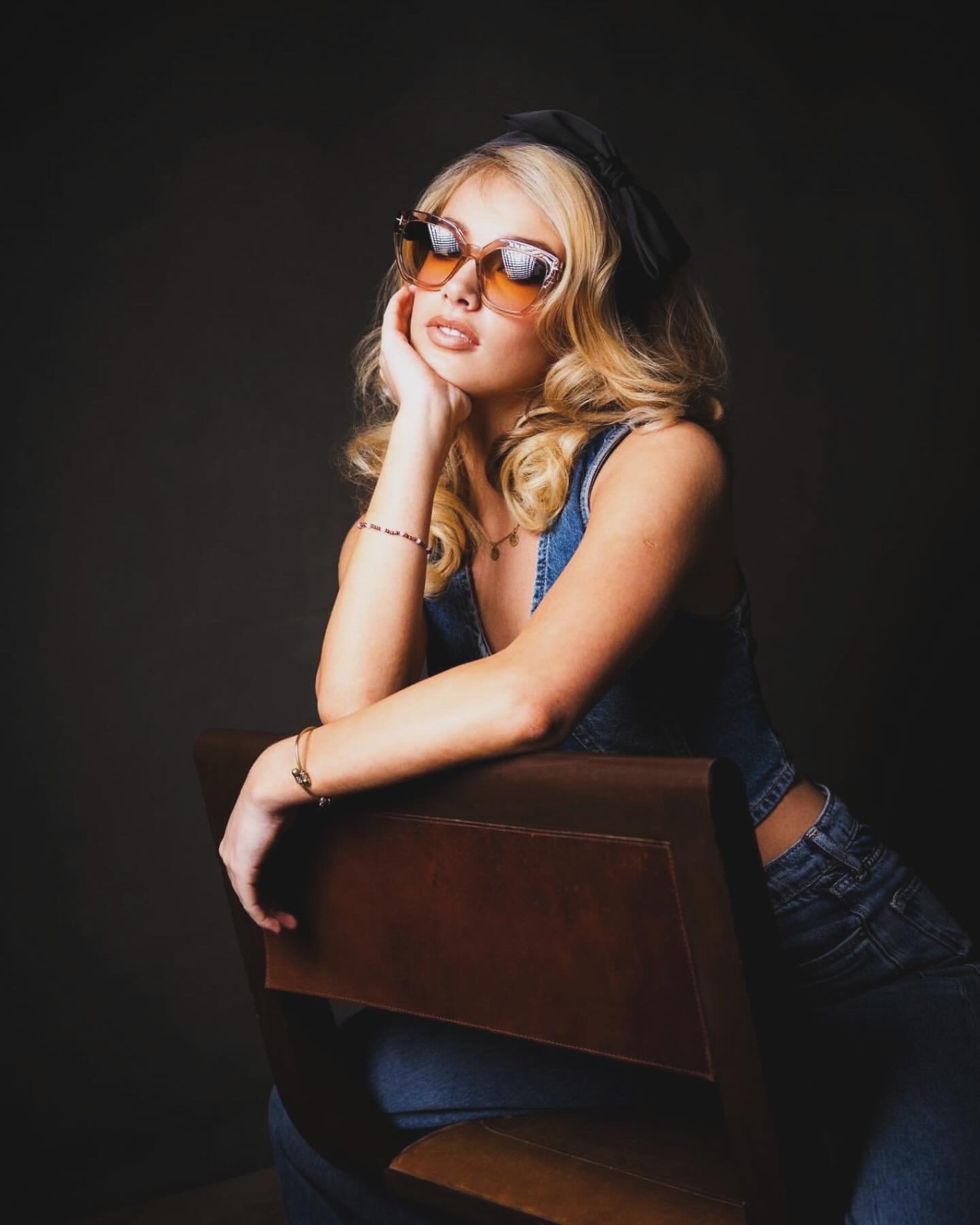 Blonde fashion portrait with a clean precision finish